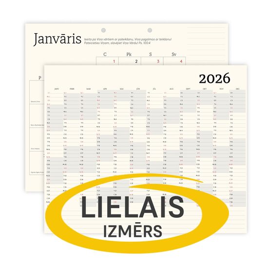 Kalendārs 2026 | 35cm x 29cm