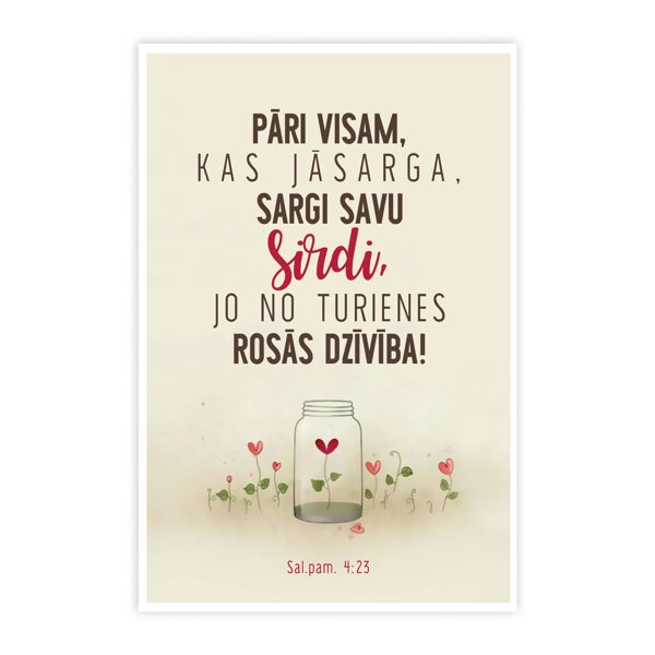 Kartīte "Sargā savu sirdi"