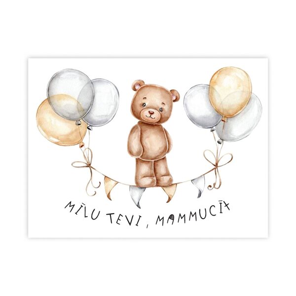 Kartīte "Mīlu tevi mammucīt"